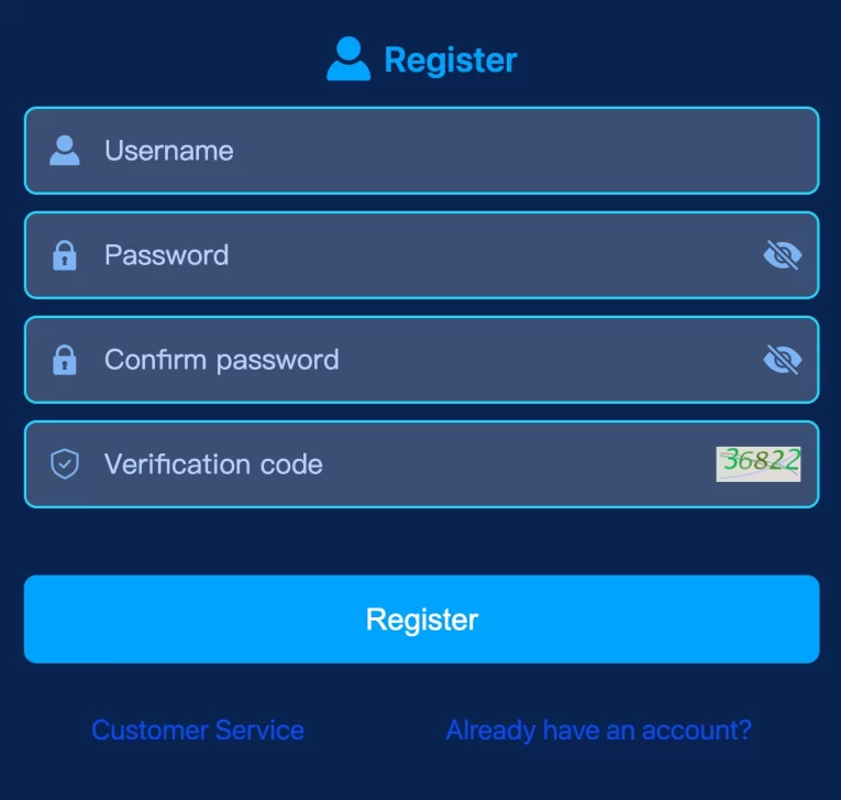 9AWIN register form for login and access to online casino games